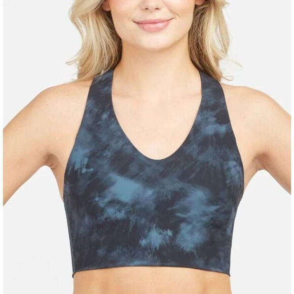 Spanx Printed Longline Medium Impact Sports Bra Size XS - Picture 1 of 8
